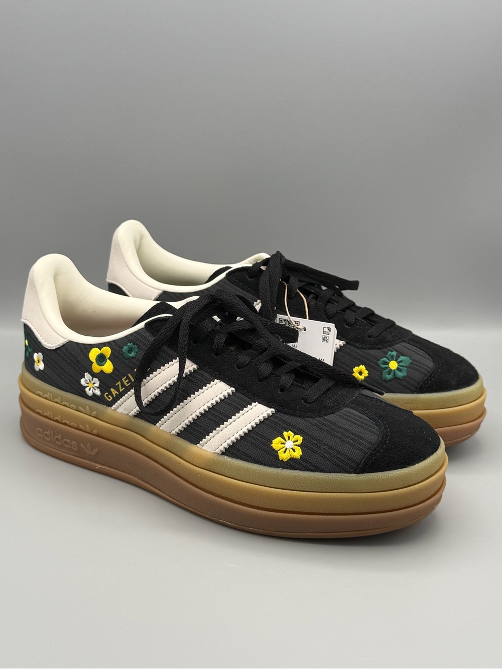 NWT adidas Originals x Liberty London Gazelle Bold Shoes, Size 7.5 - Picture 3 of 12